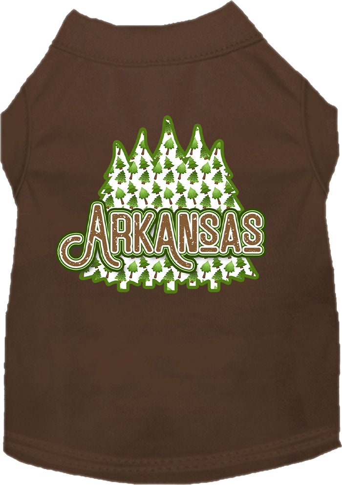 Pet Dog & Cat Screen Printed Shirt for Medium to Large Pets (Sizes 2XL-6XL), "Arkansas Woodland Trees"