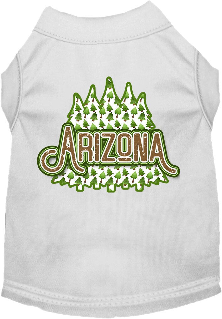 Pet Dog & Cat Screen Printed Shirt for Medium to Large Pets (Sizes 2XL-6XL), "Arizona Woodland Trees"