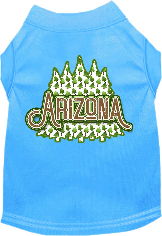 Pet Dog & Cat Screen Printed Shirt for Medium to Large Pets (Sizes 2XL-6XL), "Arizona Woodland Trees"