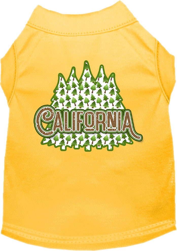 Pet Dog & Cat Screen Printed Shirt for Medium to Large Pets (Sizes 2XL-6XL), "California Woodland Trees"