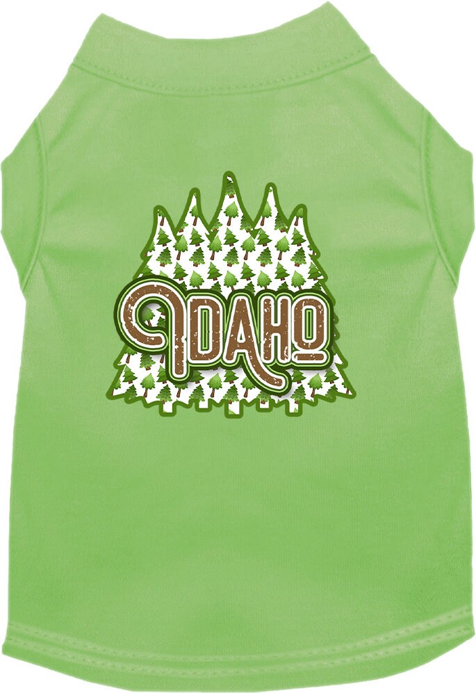 Pet Dog & Cat Screen Printed Shirt for Small to Medium Pets (Sizes XS-XL), "Idaho Woodland Trees"