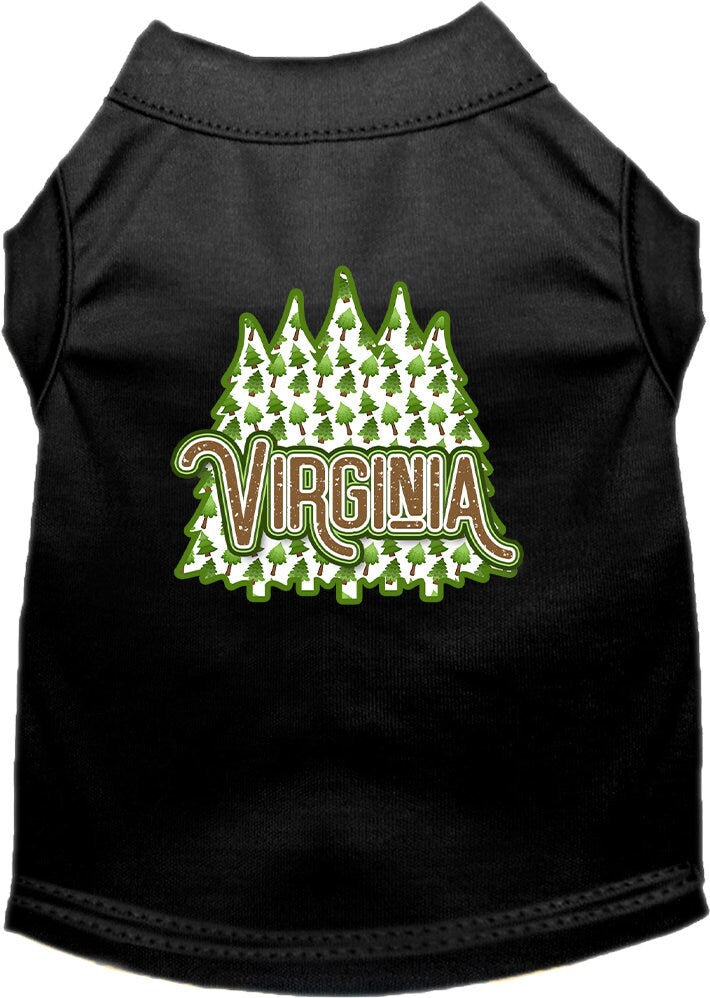 Pet Dog & Cat Screen Printed Shirt for Medium to Large Pets (Sizes 2XL-6XL), "Virginia Woodland Trees"