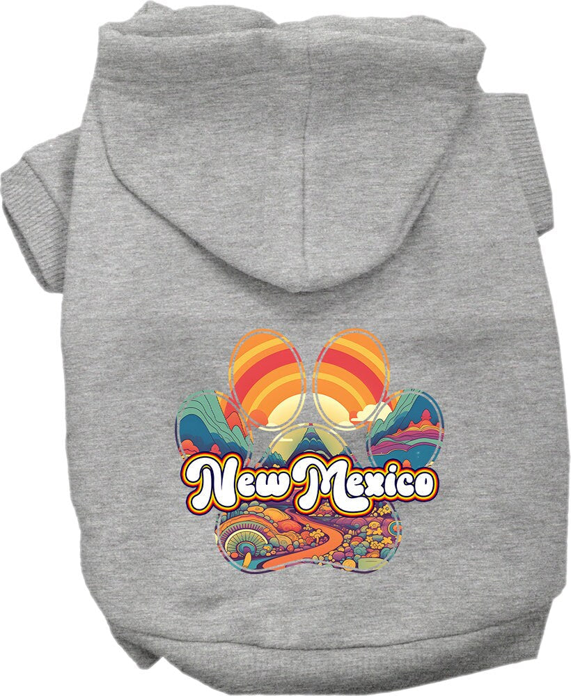 Pet Dog & Cat Screen Printed Hoodie for Small to Medium Pets (Sizes XS-XL), "New Mexico Groovy Summit"