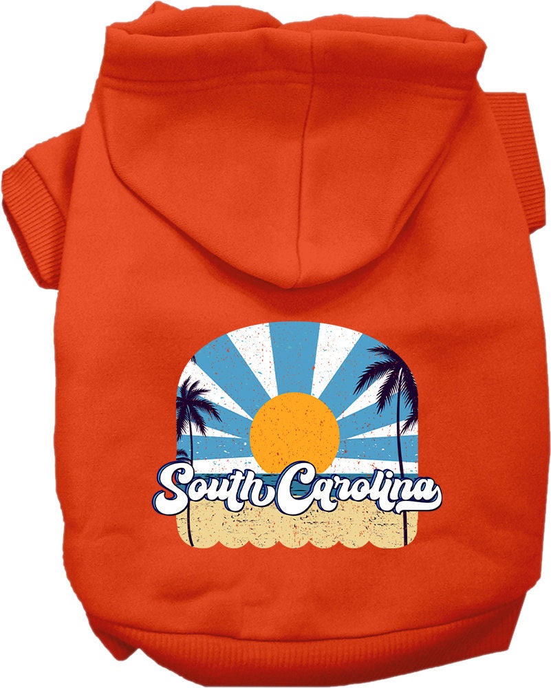 Pet Dog & Cat Screen Printed Hoodie for Small to Medium Pets (Sizes XS-XL), "South Carolina Coast"