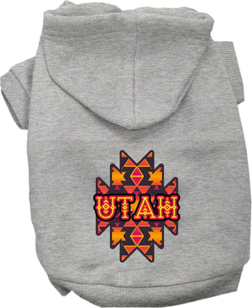 Pet Dog & Cat Screen Printed Hoodie for Small to Medium Pets (Sizes XS-XL), "Utah Navajo Tribal"