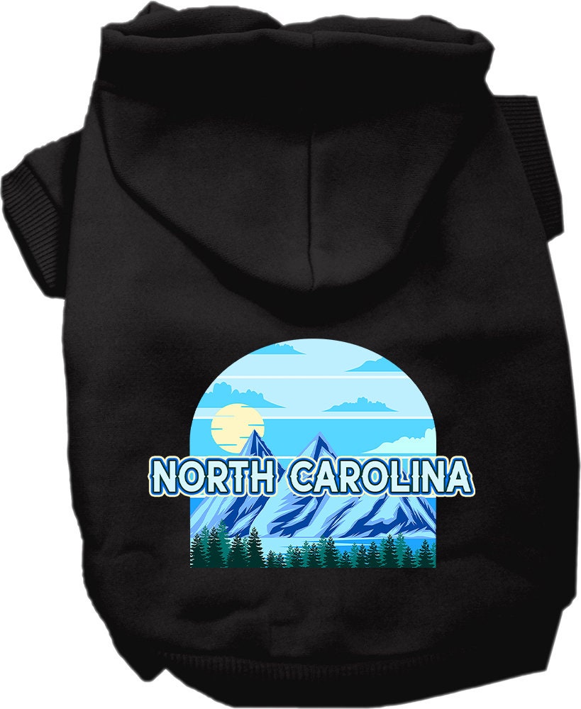 Pet Dog & Cat Screen Printed Hoodie for Small to Medium Pets (Sizes XS-XL), "North Carolina Trailblazer"