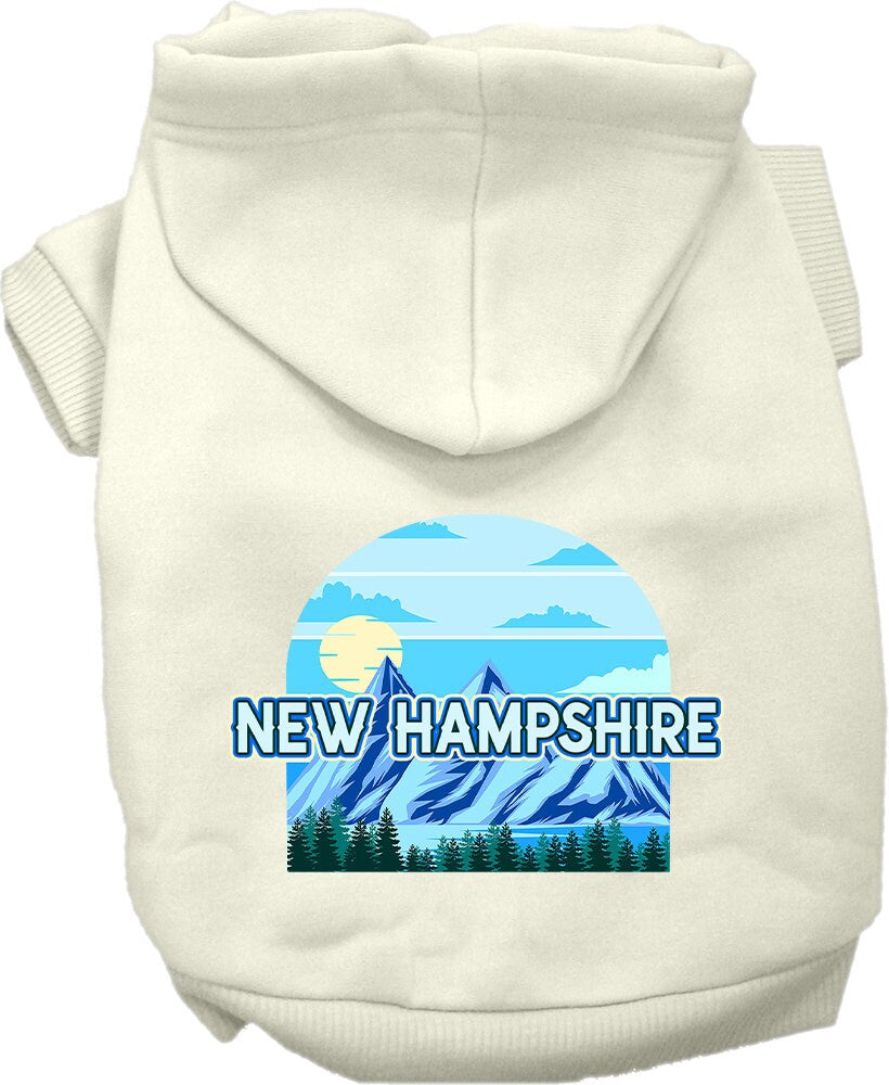 Pet Dog & Cat Screen Printed Hoodie for Small to Medium Pets (Sizes XS-XL), "New Hampshire Trailblazer"