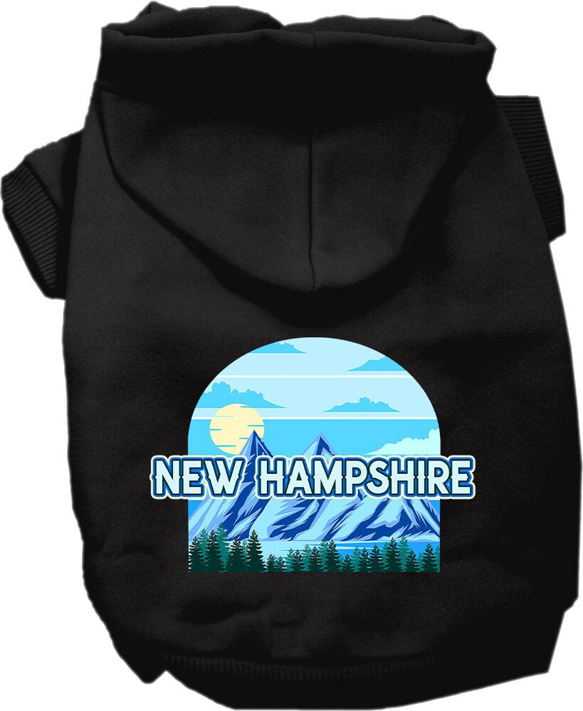 Pet Dog & Cat Screen Printed Hoodie for Small to Medium Pets (Sizes XS-XL), "New Hampshire Trailblazer"