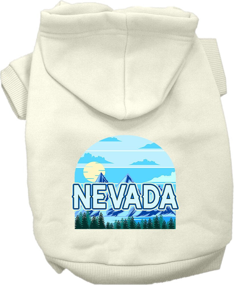 Pet Dog & Cat Screen Printed Hoodie for Small to Medium Pets (Sizes XS-XL), "Nevada Trailblazer"