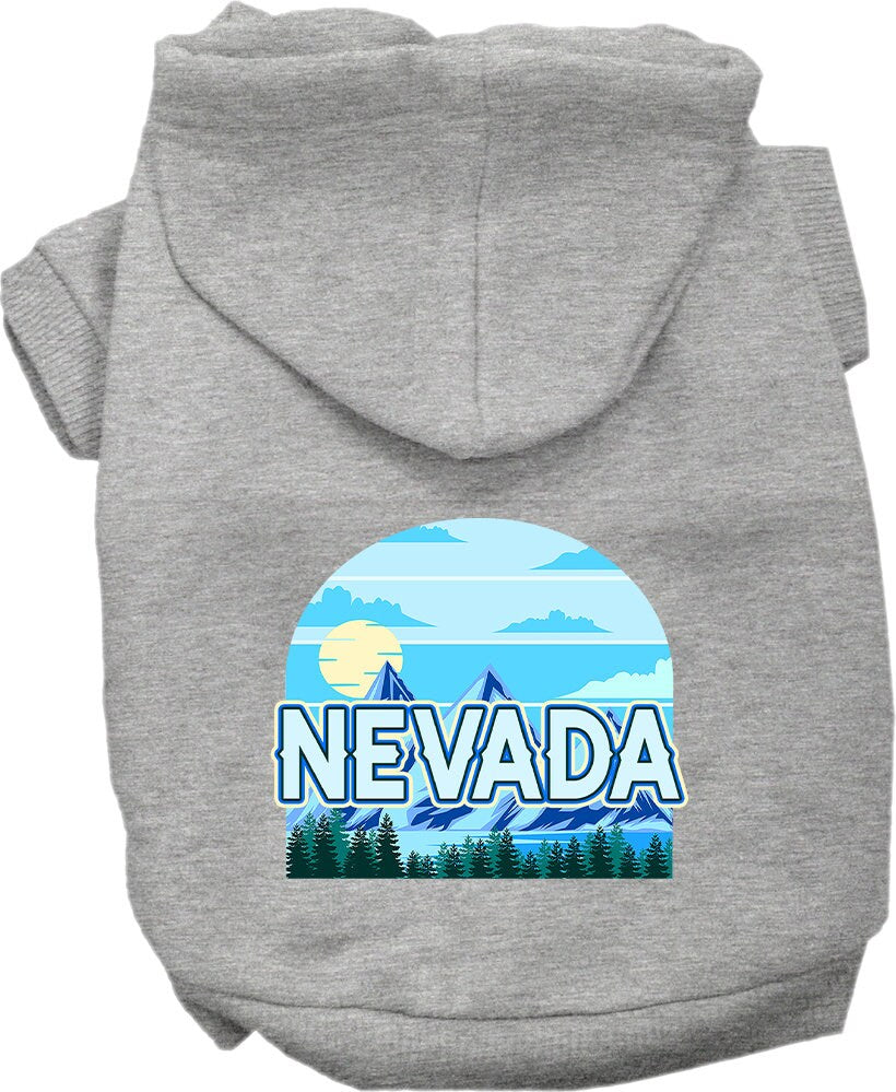 Pet Dog & Cat Screen Printed Hoodie for Small to Medium Pets (Sizes XS-XL), "Nevada Trailblazer"