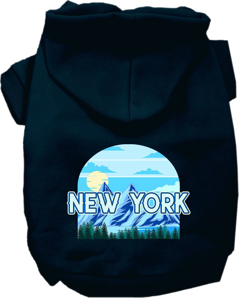 Pet Dog & Cat Screen Printed Hoodie for Small to Medium Pets (Sizes XS-XL), "New York Trailblazer"