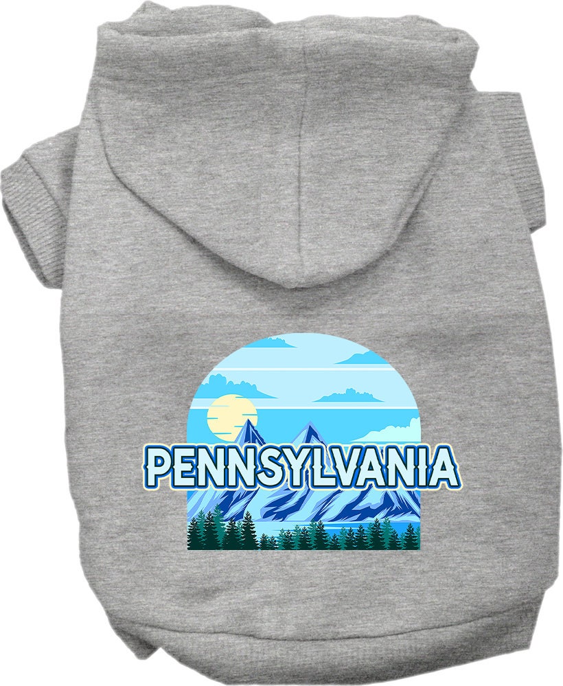 Pet Dog & Cat Screen Printed Hoodie for Small to Medium Pets (Sizes XS-XL), "Pennsylvania Trailblazer"