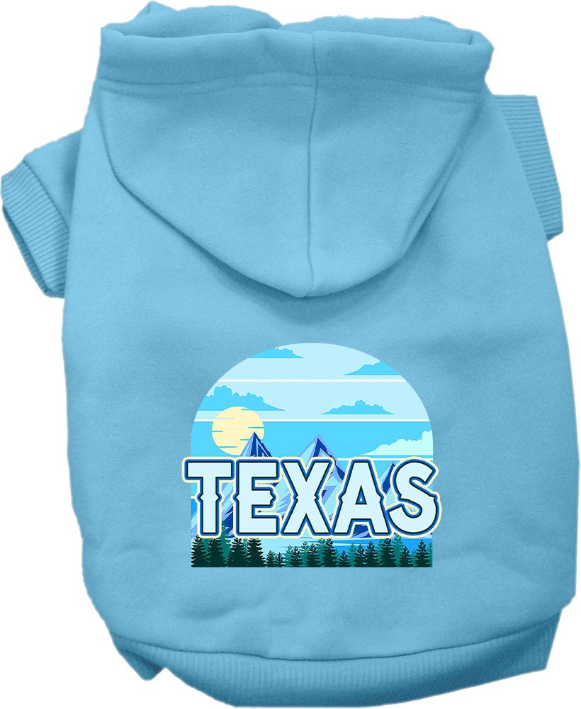 Pet Dog & Cat Screen Printed Hoodie for Small to Medium Pets (Sizes XS-XL), "Texas Trailblazer"