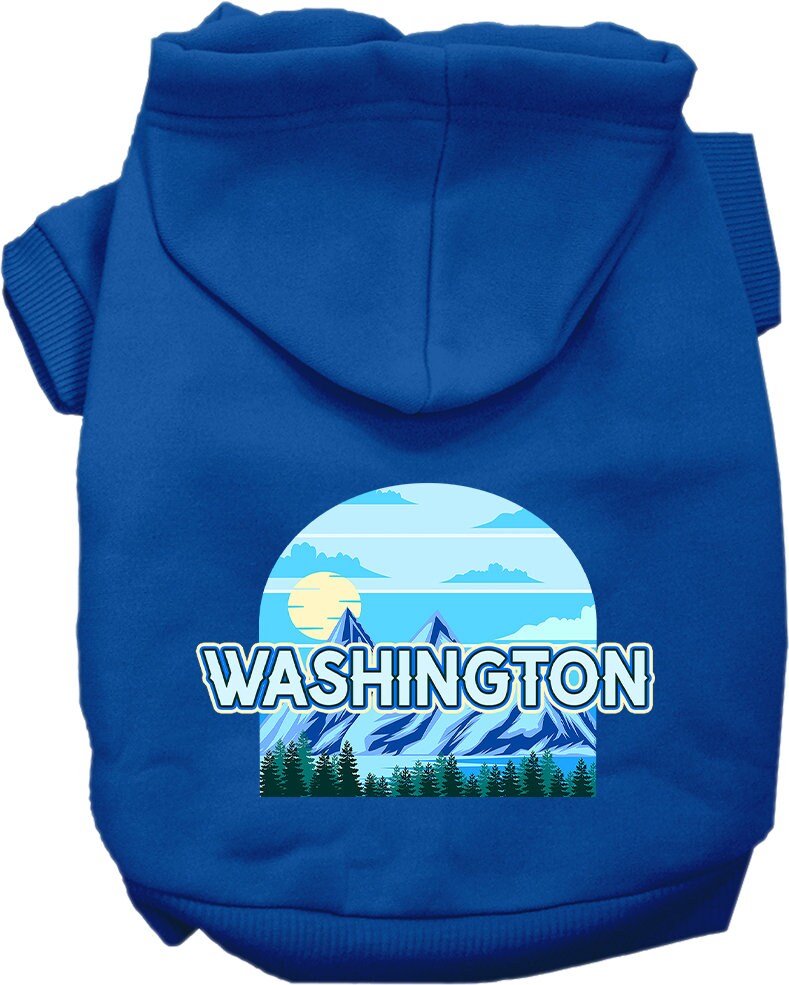 Pet Dog & Cat Screen Printed Hoodie for Small to Medium Pets (Sizes XS-XL), "Washington Trailblazer"