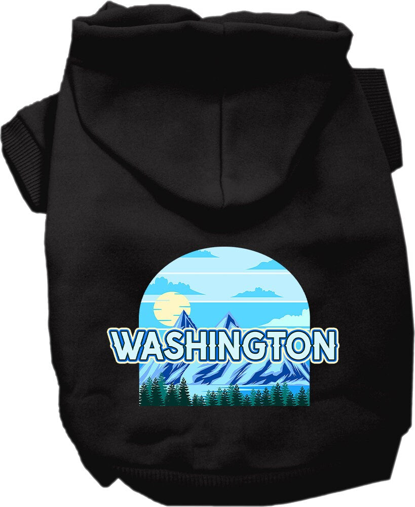 Pet Dog & Cat Screen Printed Hoodie for Small to Medium Pets (Sizes XS-XL), "Washington Trailblazer"