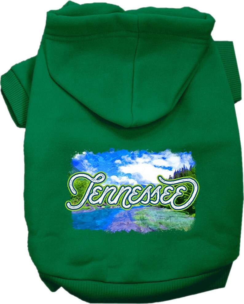 Pet Dog & Cat Screen Printed Hoodie for Small to Medium Pets (Sizes XS-XL), "Tennessee Summer"