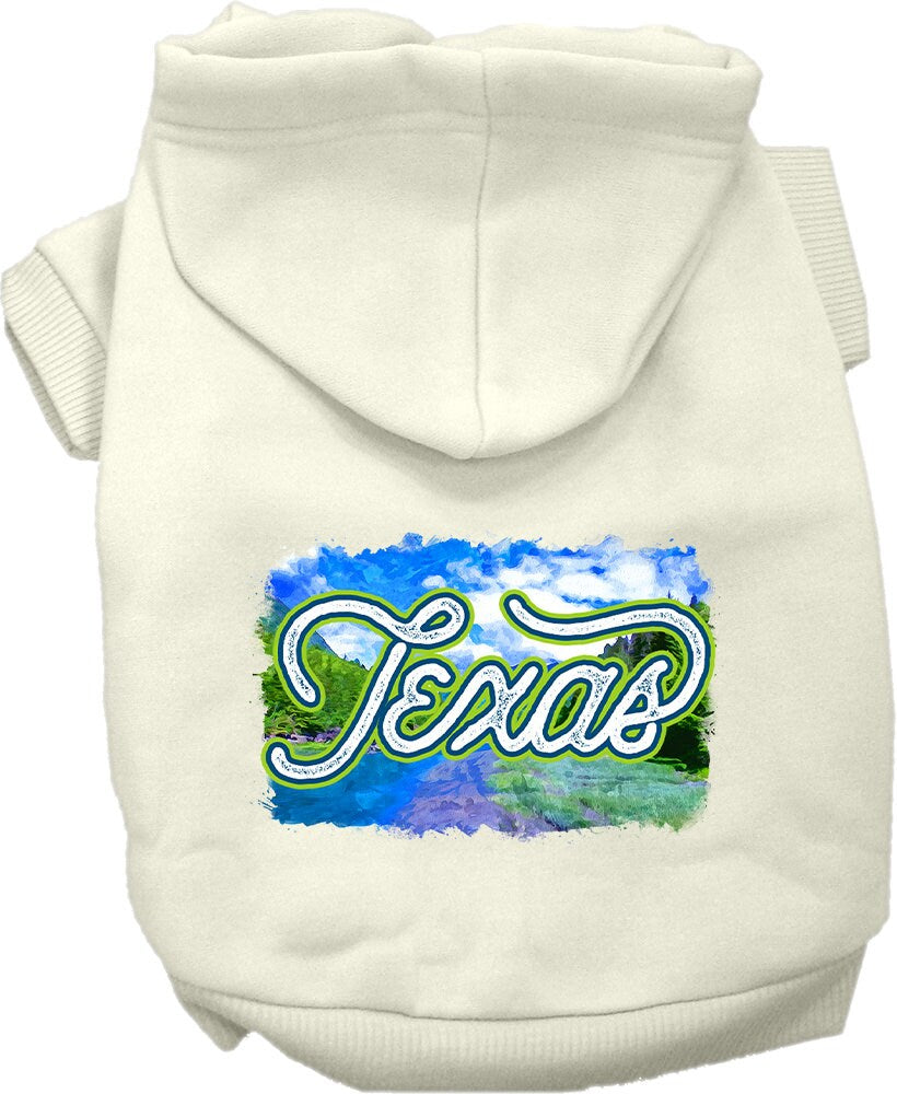 Pet Dog & Cat Screen Printed Hoodie for Small to Medium Pets (Sizes XS-XL), "Texas Summer"