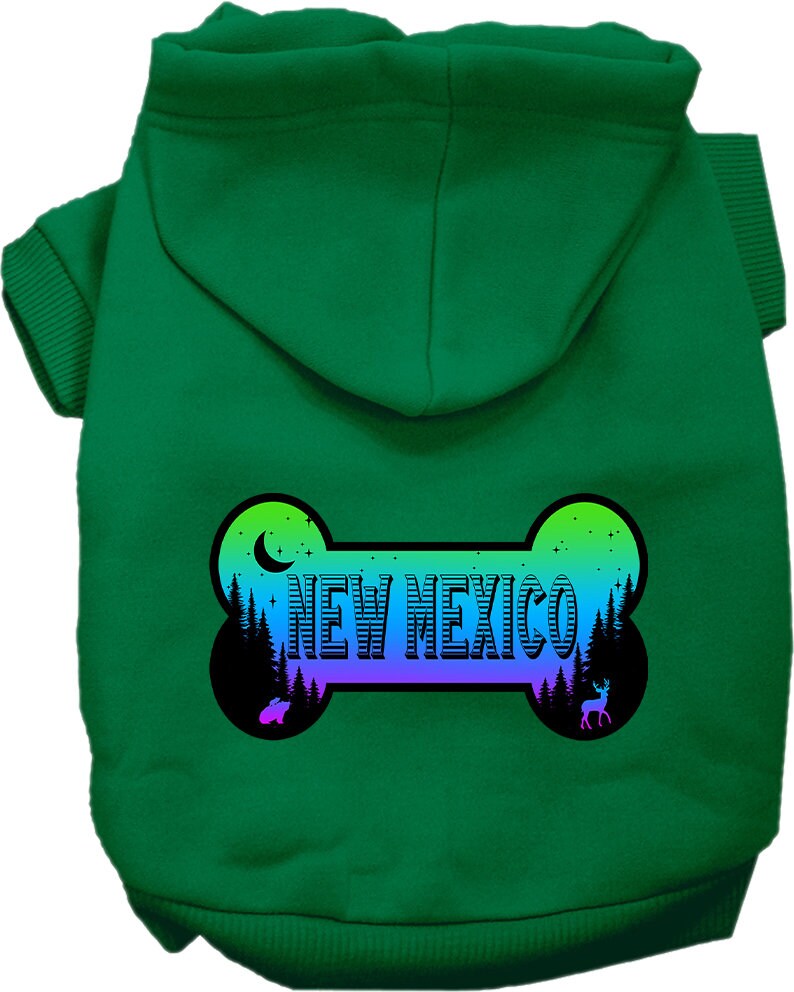 Pet Dog & Cat Screen Printed Hoodie for Small to Medium Pets (Sizes XS-XL), "New Mexico Mountain Shades"