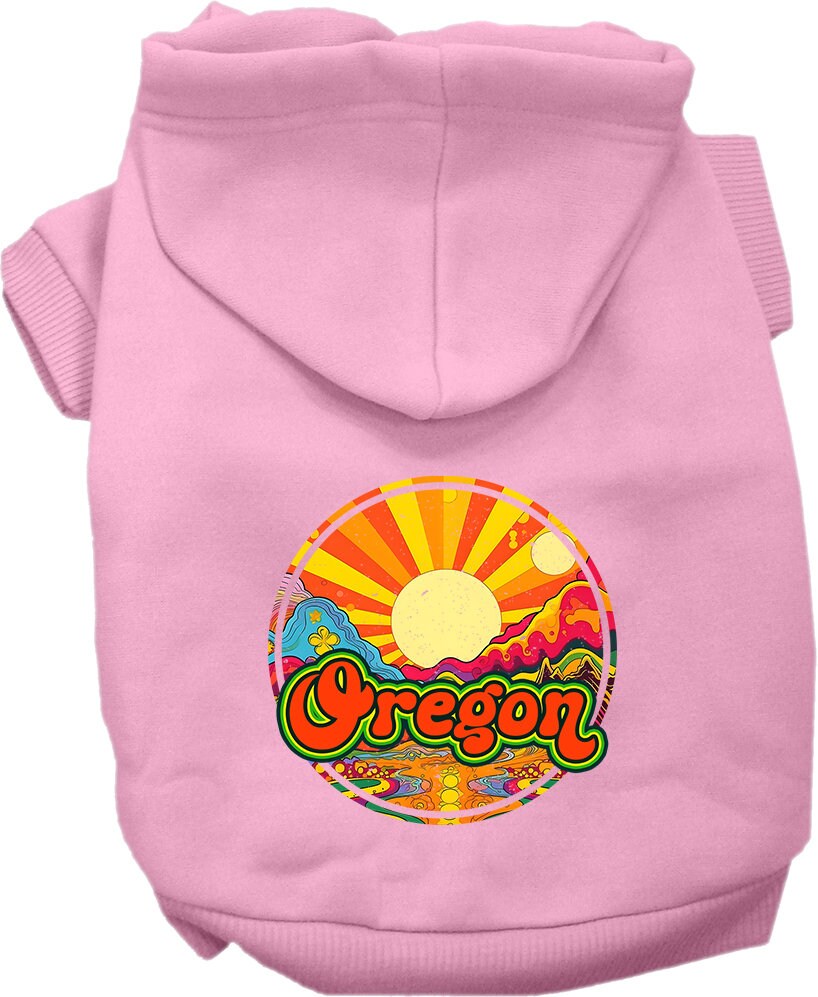 Pet Dog & Cat Screen Printed Hoodie for Small to Medium Pets (Sizes XS-XL), "Oregon Mellow Mountain"