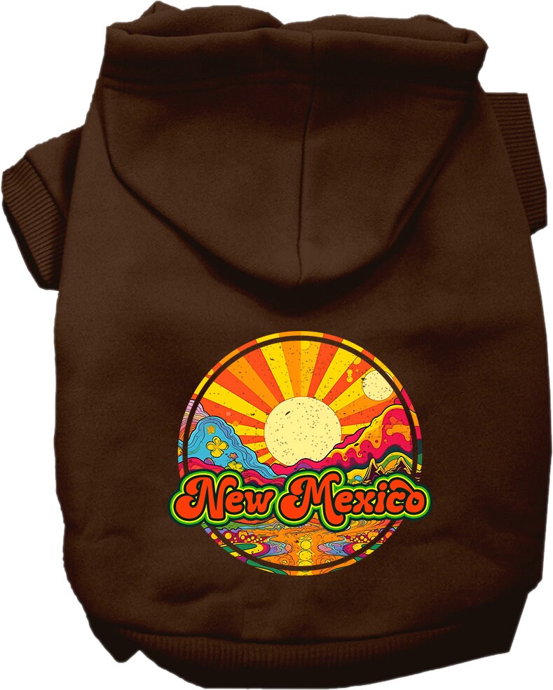 Pet Dog & Cat Screen Printed Hoodie for Small to Medium Pets (Sizes XS-XL), "New Mexico Mellow Mountain"