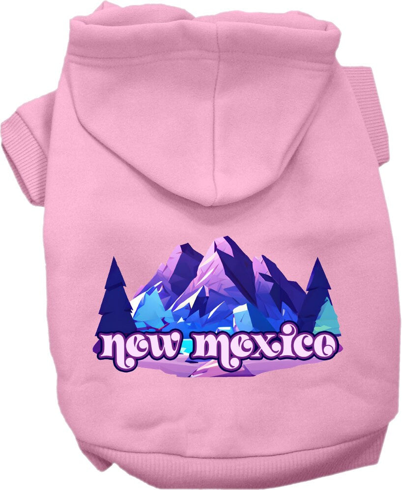 Pet Dog & Cat Screen Printed Hoodie for Small to Medium Pets (Sizes XS-XL), "New Mexico Alpine Pawscape"