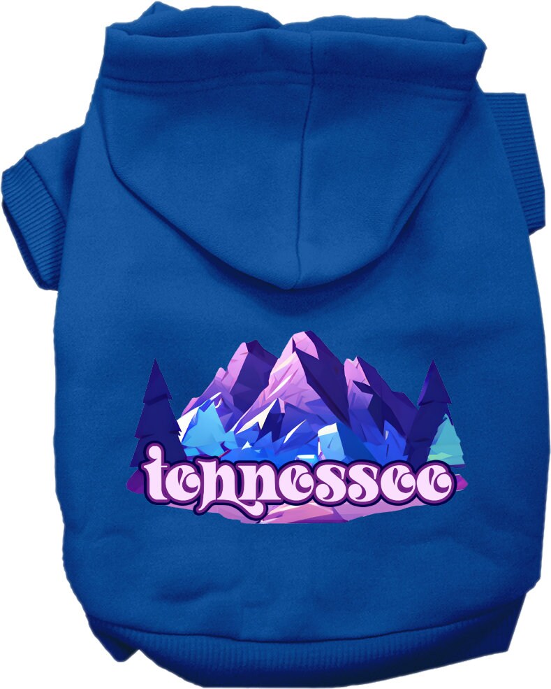 Pet Dog & Cat Screen Printed Hoodie for Small to Medium Pets (Sizes XS-XL), "Tennessee Alpine Pawscape"