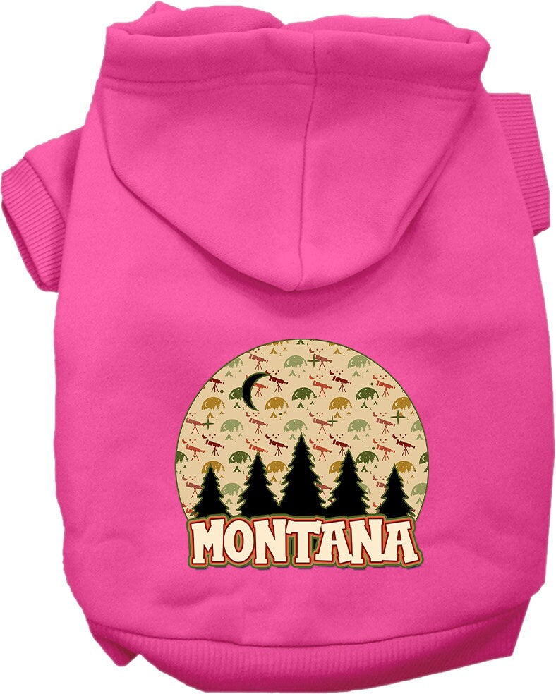 Pet Dog & Cat Screen Printed Hoodie for Small to Medium Pets (Sizes XS-XL), "Montana Under The Stars"