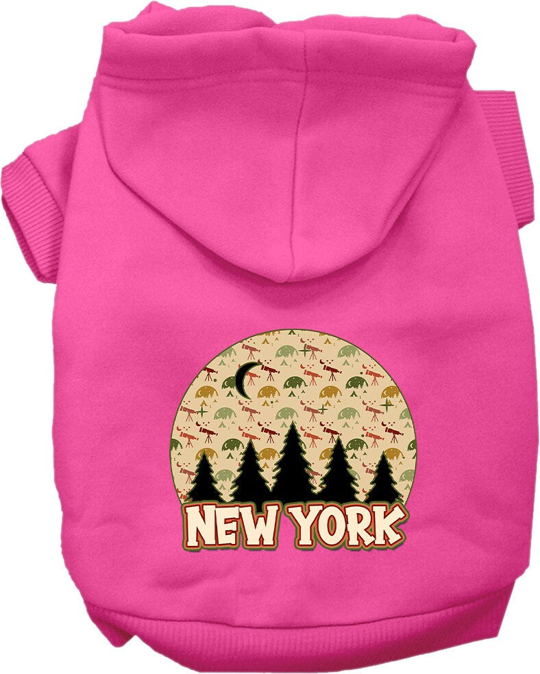 Pet Dog & Cat Screen Printed Hoodie for Small to Medium Pets (Sizes XS-XL), "New York Under The Stars"