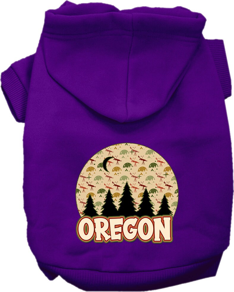 Pet Dog & Cat Screen Printed Hoodie for Small to Medium Pets (Sizes XS-XL), "Oregon Under The Stars"