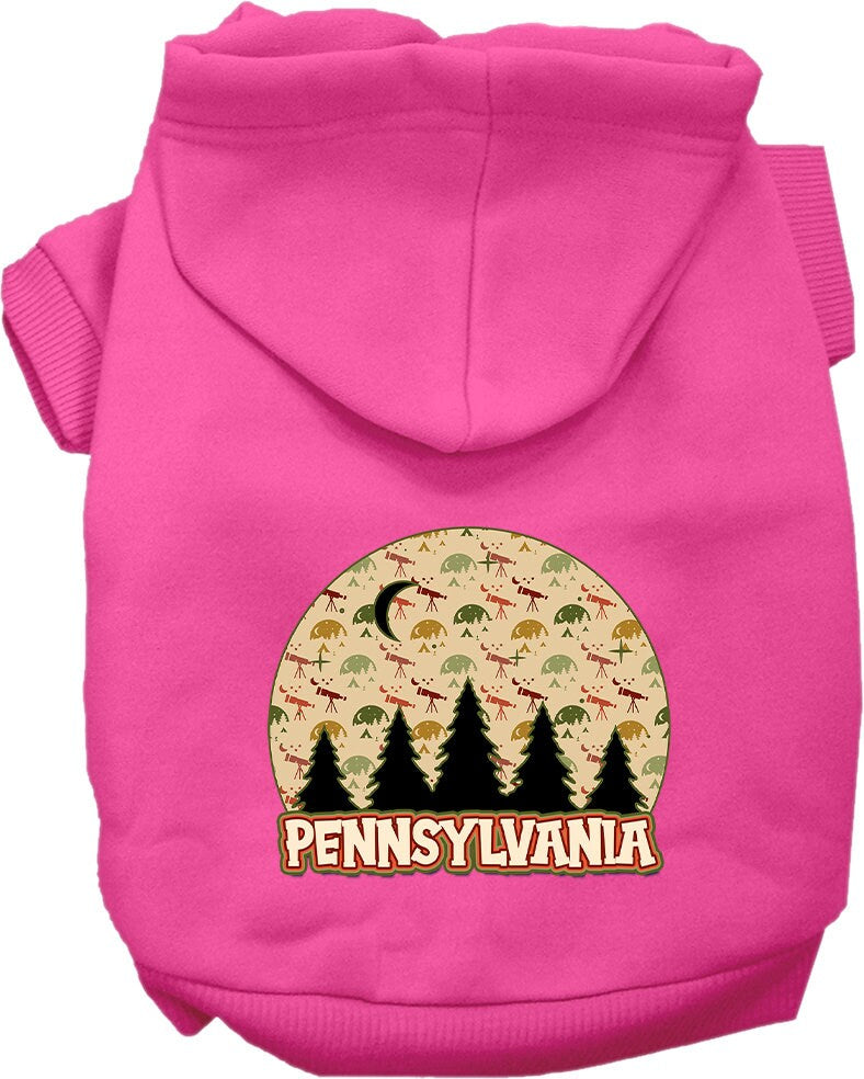 Pet Dog & Cat Screen Printed Hoodie for Small to Medium Pets (Sizes XS-XL), "Pennsylvania Under The Stars"