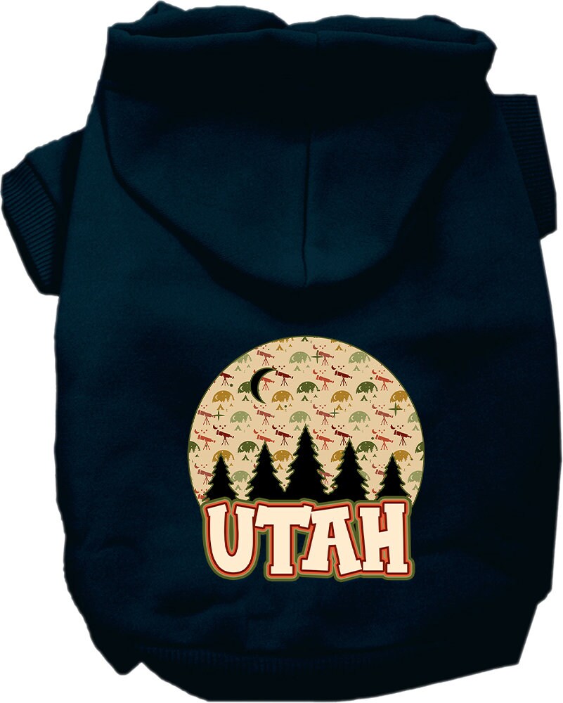 Pet Dog & Cat Screen Printed Hoodie for Small to Medium Pets (Sizes XS-XL), "Utah Under The Stars"