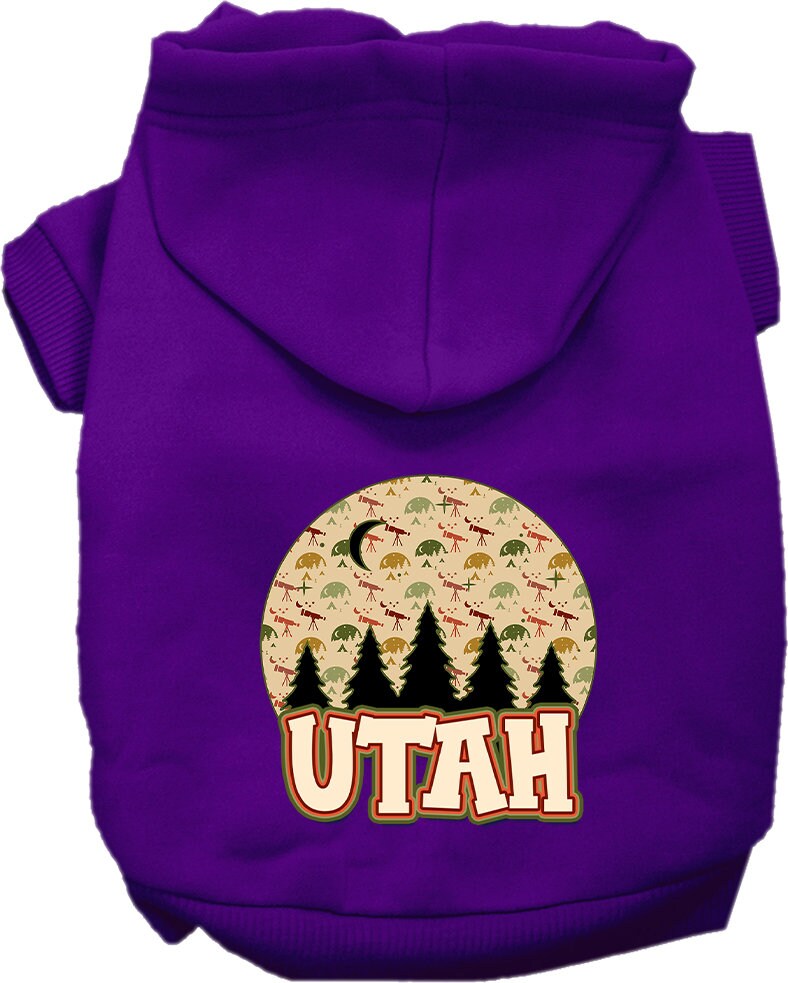 Pet Dog & Cat Screen Printed Hoodie for Small to Medium Pets (Sizes XS-XL), "Utah Under The Stars"