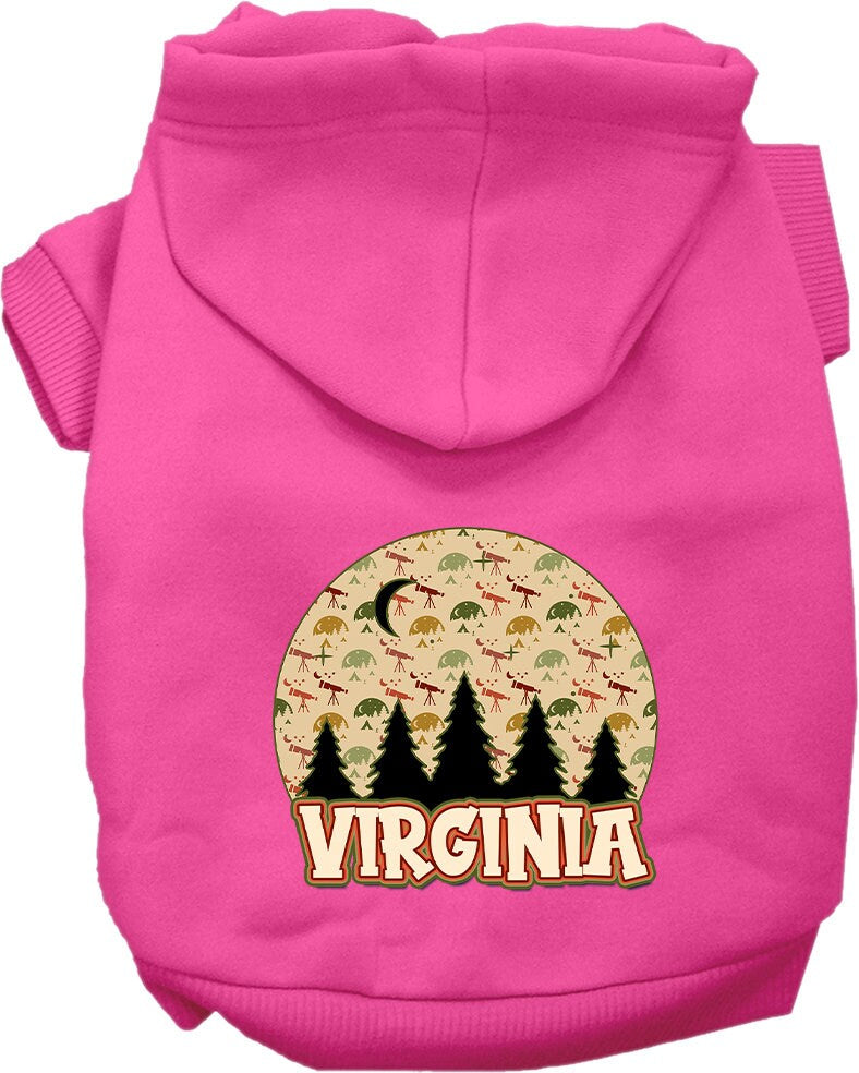 Pet Dog & Cat Screen Printed Hoodie for Small to Medium Pets (Sizes XS-XL), "Virginia Under The Stars"