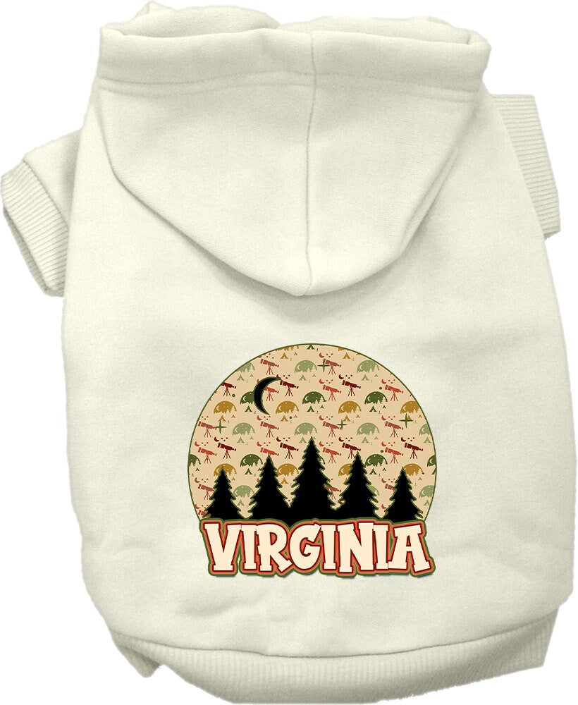 Pet Dog & Cat Screen Printed Hoodie for Small to Medium Pets (Sizes XS-XL), "Virginia Under The Stars"