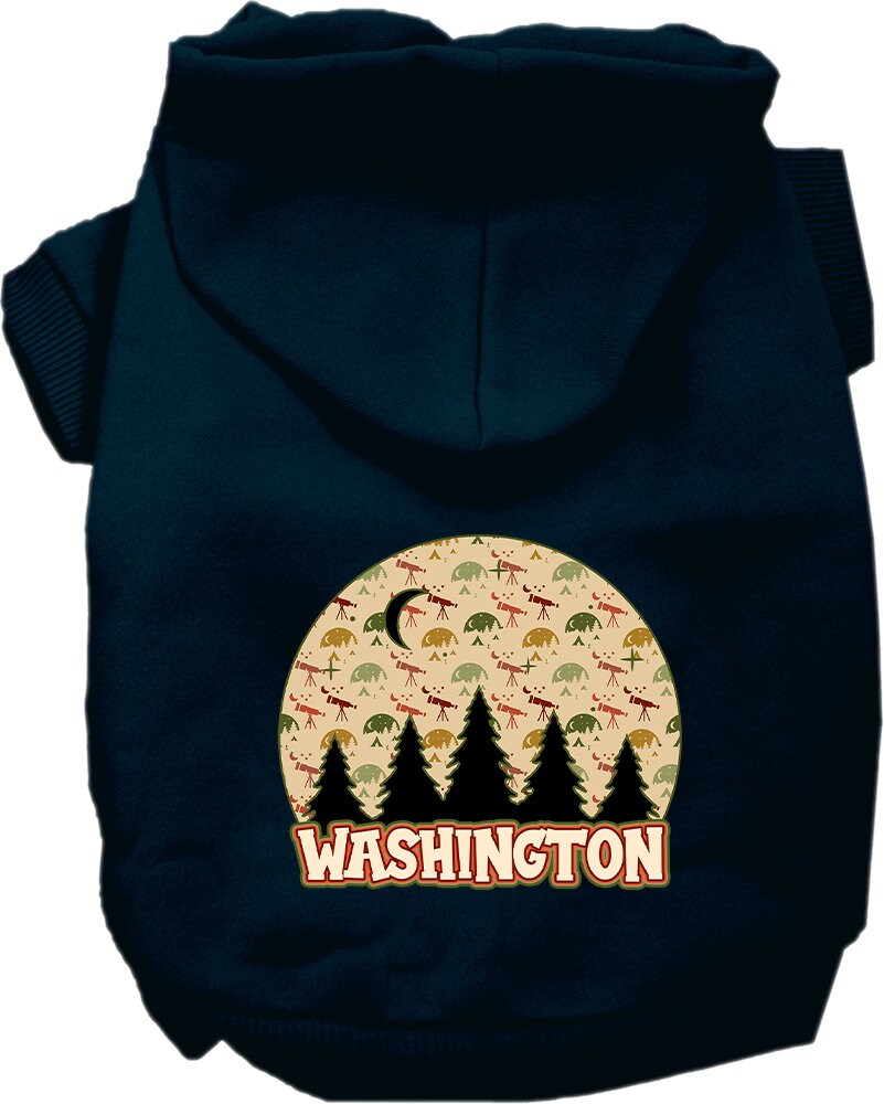 Pet Dog & Cat Screen Printed Hoodie for Small to Medium Pets (Sizes XS-XL), "Washington Under The Stars"