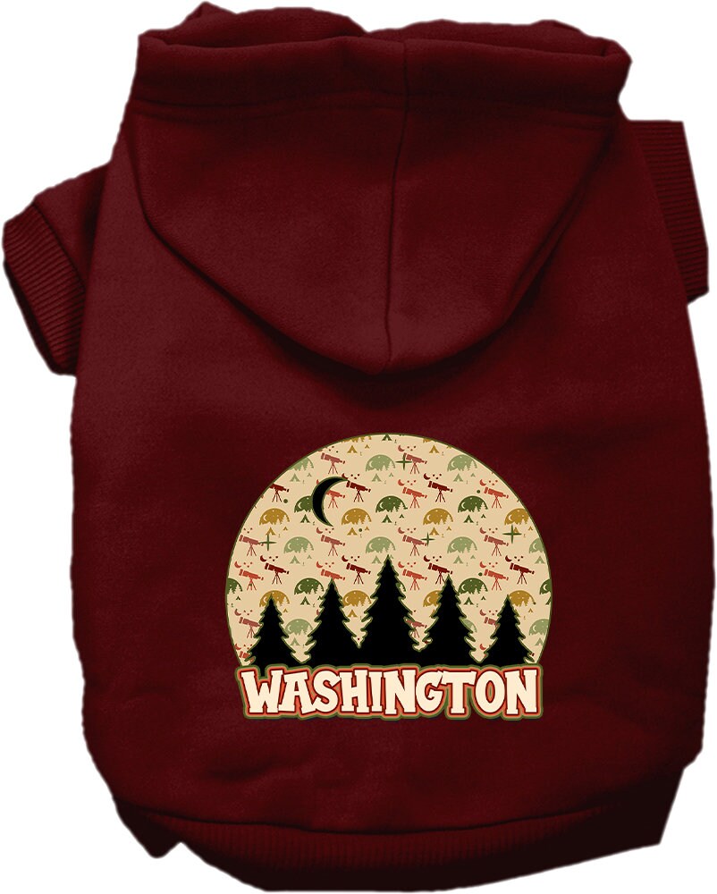 Pet Dog & Cat Screen Printed Hoodie for Small to Medium Pets (Sizes XS-XL), "Washington Under The Stars"