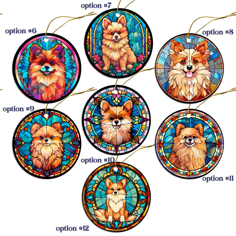 Pomeranian Jewelry - Stained Glass Style Necklaces, Earrings and more!