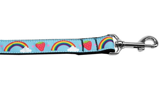 Pet Dog and Cat Nylon Collar or Leash, "Rainbows & Berries"