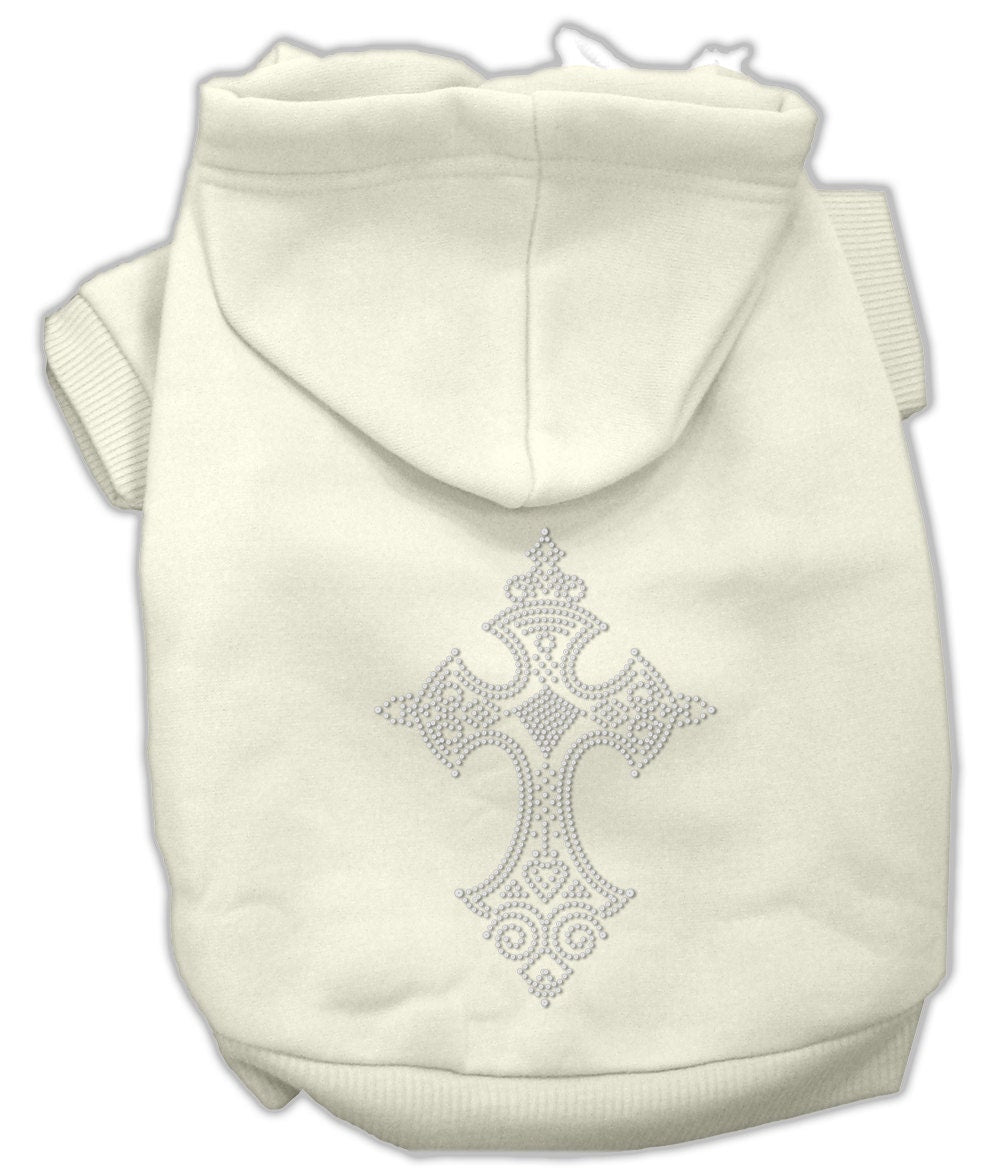 Pet, Dog & Cat Hoodie Rhinestone,, "Cross"