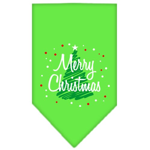 Christmas Dog Bandana, "Scribble Merry Christmas"