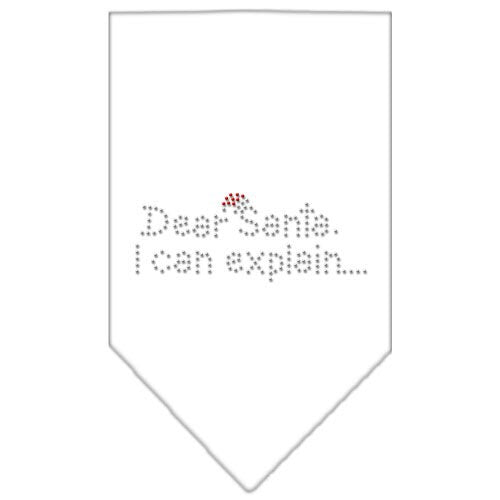 Christmas Pet and Dog Bandana Rhinestone, "Dear Santa, I Can Explain"