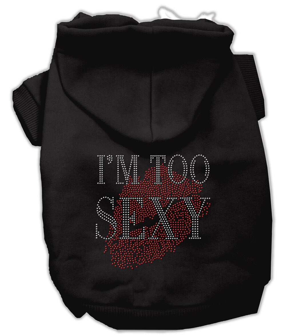 Pet, Dog & Cat Hoodie Rhinestone, "I'm Too Sexy"