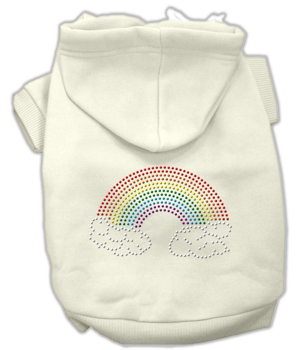 Pet, Dog & Cat Hoodie Rhinestone, "Rainbow"