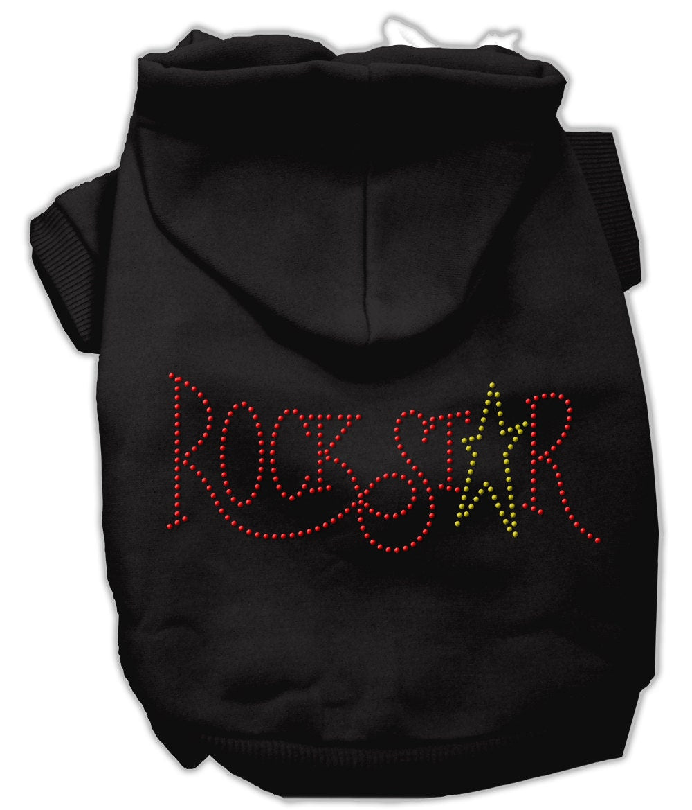 Pet, Dog & Cat Hoodie Rhinestone, "Rockstar"