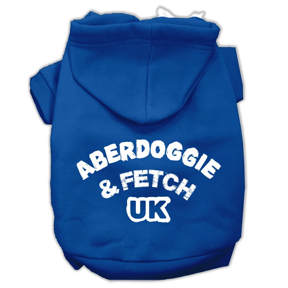 Pet Dog and Cat Hoodie Screen Printed, "Aberdoggie & Fetch UK"