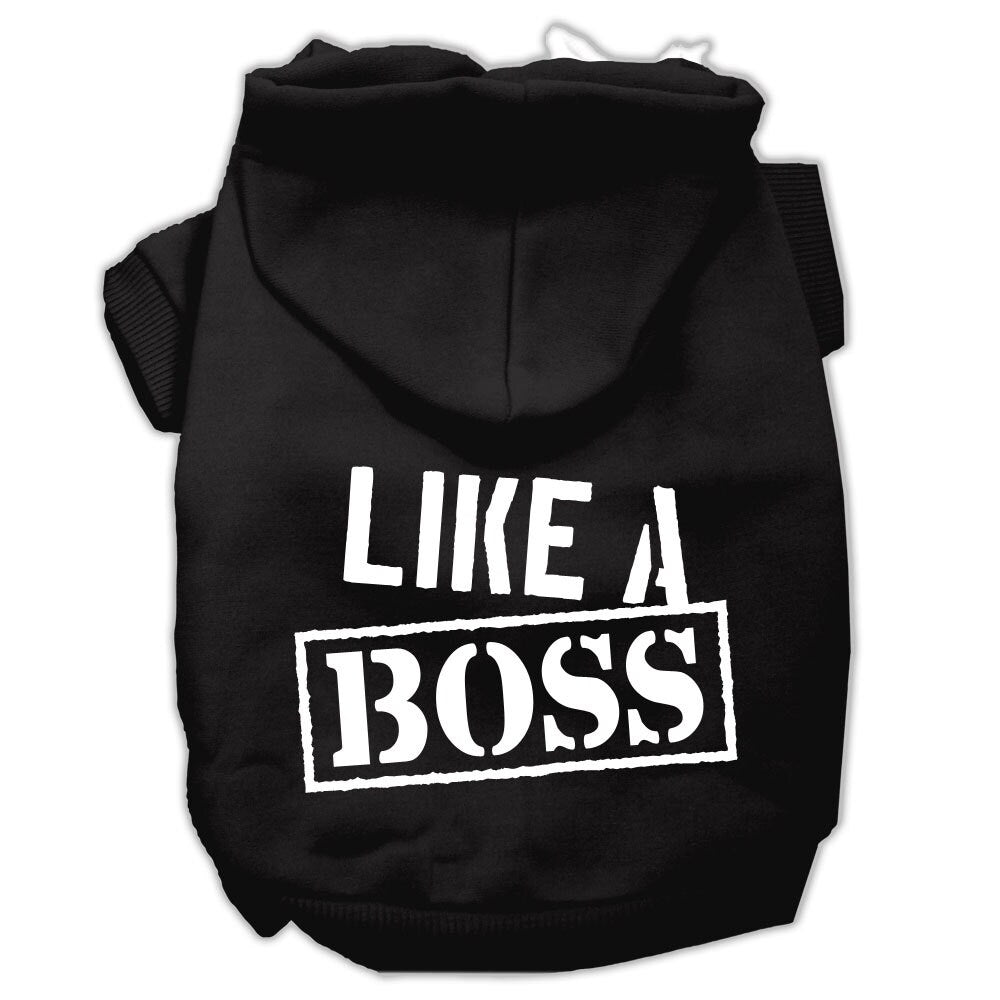 Pet, Dog & Cat Hoodie Screen Printed, "Like A Boss"