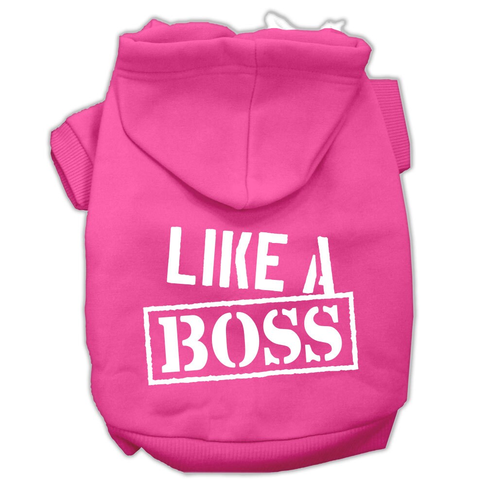 Pet, Dog & Cat Hoodie Screen Printed, "Like A Boss"