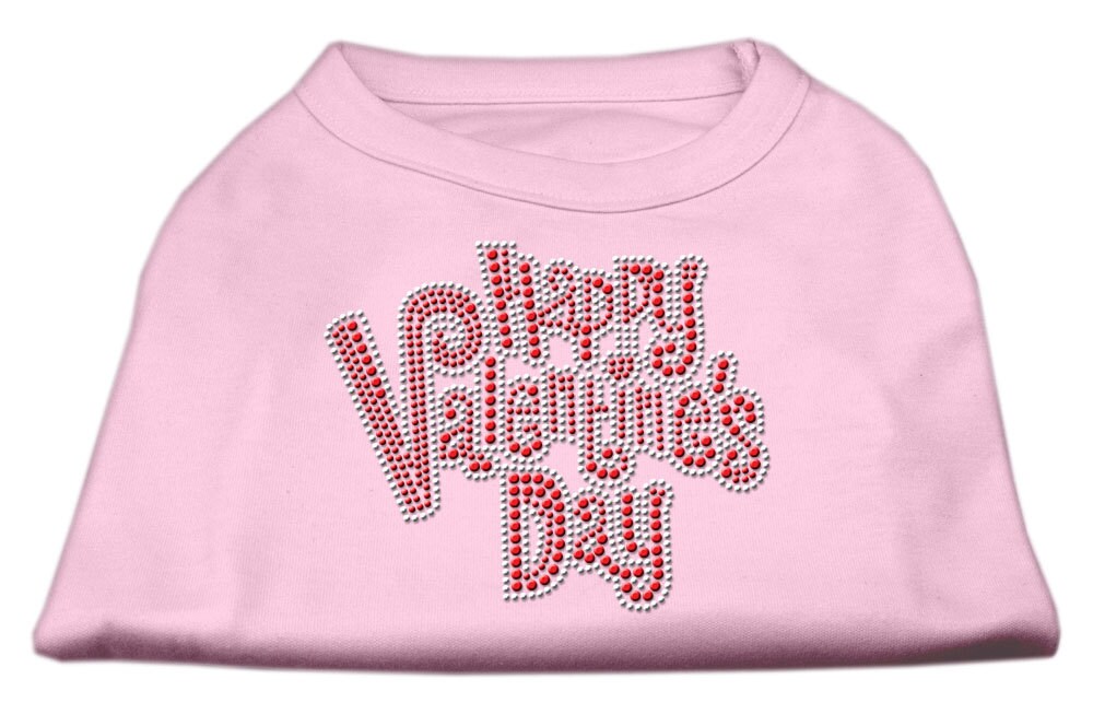 Pet Dog & Cat Shirt Rhinestone, "Happy Valentine's Day"