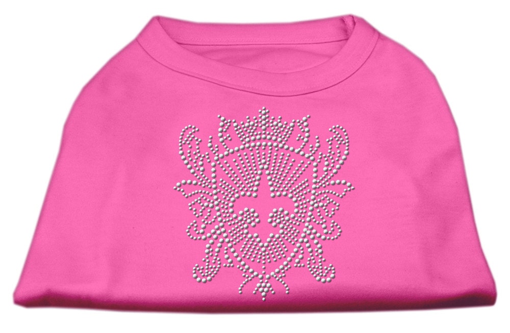 Pet Dog & Cat Shirt Rhinestone, "Fleur De Lis Shield"