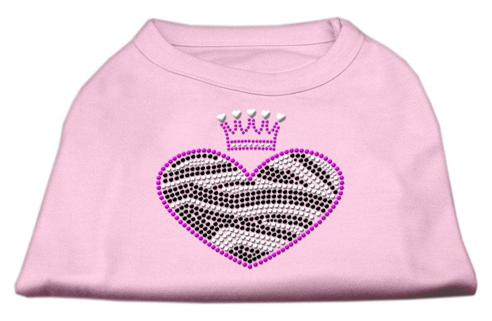 Pet Dog & Cat Shirt Rhinestone, "Zebra Heart"